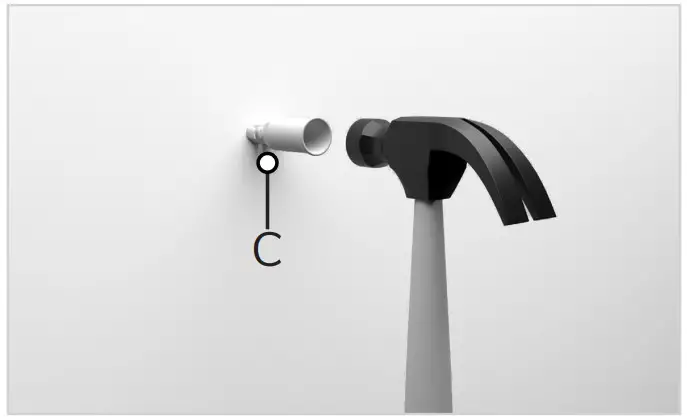 MADELEINE HOME MH-MR-666 Margot 29.5-Inch W x 29.5-Inch H Round White Wash Framed Wall Mirror - insert the wall plugs