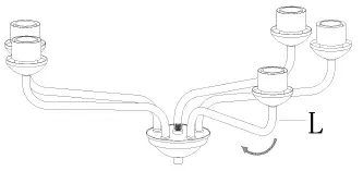 ZEVNI-A04701-Daryl-5-Light-Black-Brass-Transitional-Chandelier-FIG-4