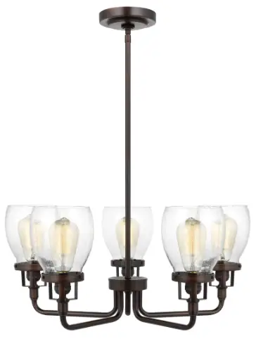 ZEVNI-A04701-Daryl-5-Light-Black-Brass-Transitional-Chandelier-PRODUCT