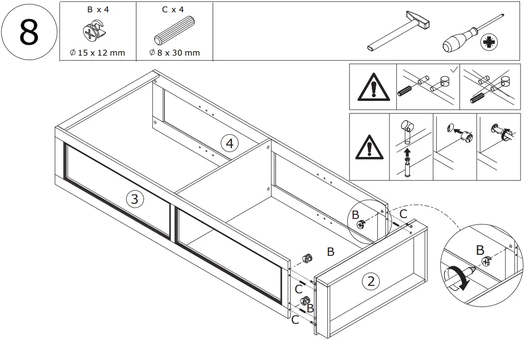 FUFU GAGA LJY-KF210189-01 Off-white Mdf 4-Shelf Bookcase - fig 13