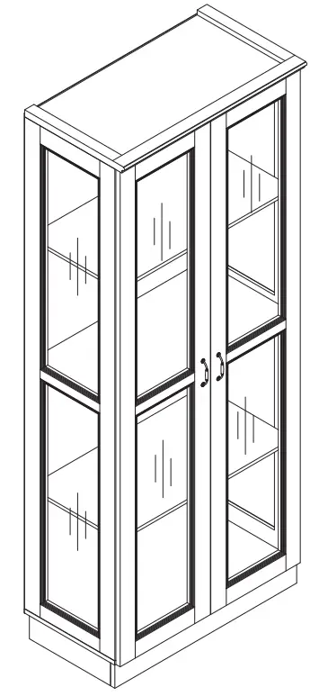 FUFU GAGA LJY-KF210189-01 Off-white Mdf 4-Shelf Bookcase