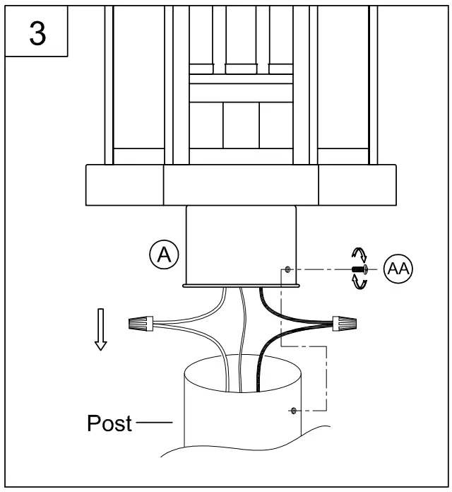 PROGRESS LIGHTING P540104 3-Light Post Mount - fig 5