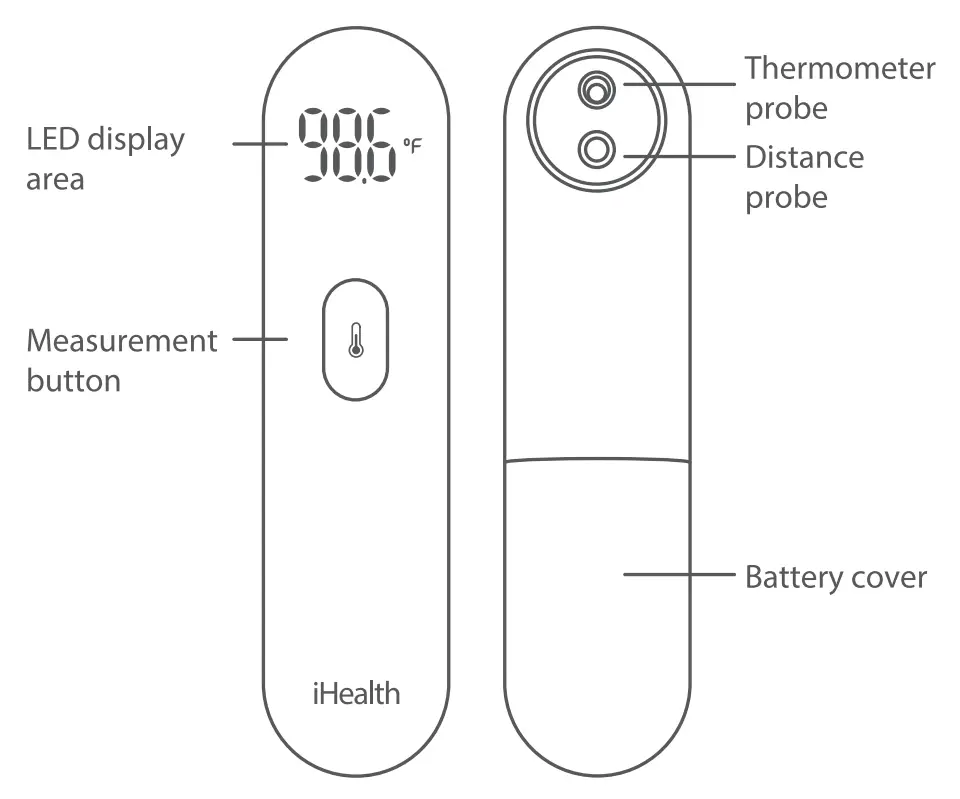 iHealth PT3 Forehead Thermometer -FIG
