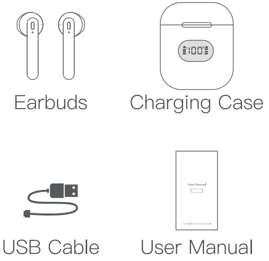 Jiechen E16 Wireless Earbuds - FIG 1