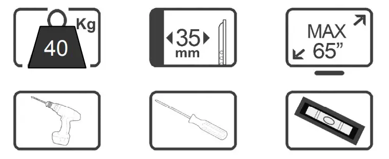 gembird WM-65F-02 TV Wall Mount (1)
