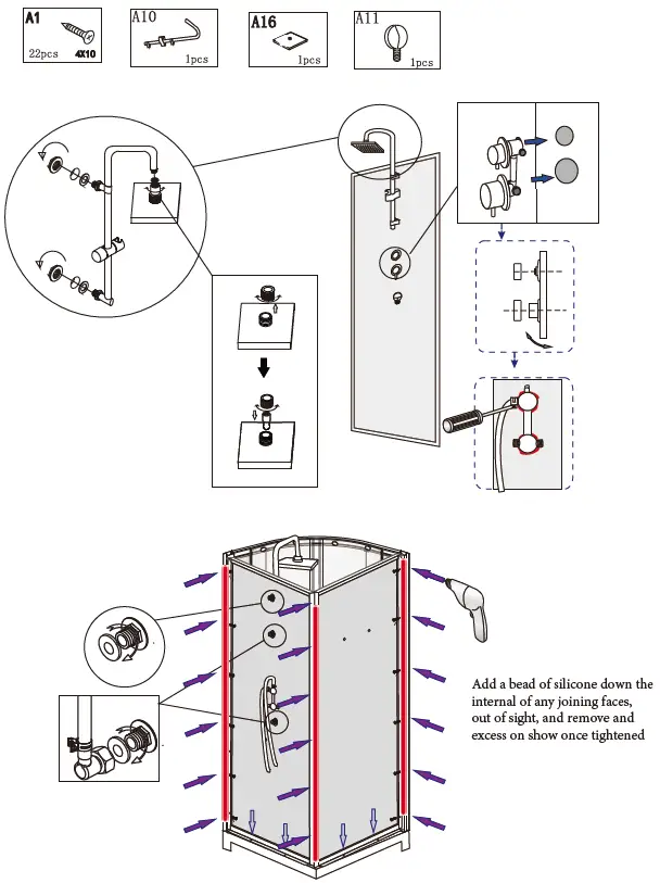 VIDALUX-Kontrast-800-Quadrant-Hydro-Shower-Cabin-FIG-7