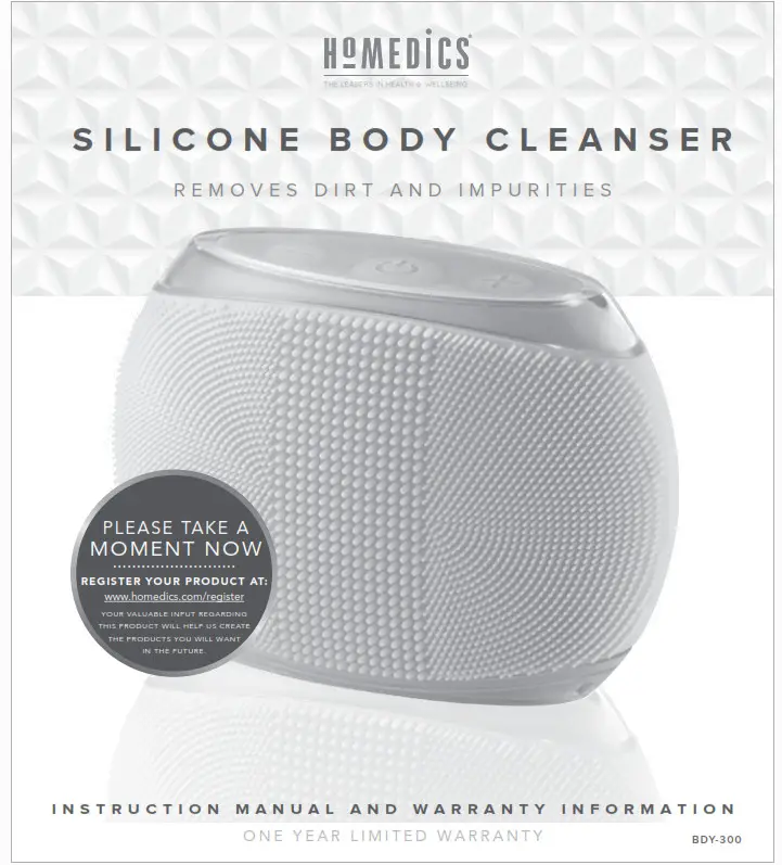 Homedics BDY-300 Silicone Body Cleanser