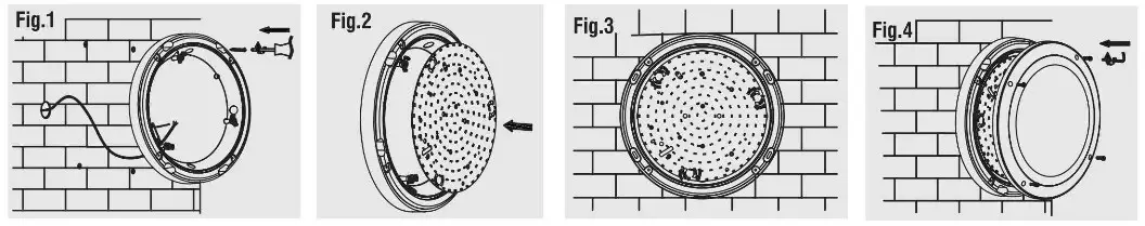 saxby 61646 Luik LED Bulkhead and Gear Tray - Installation