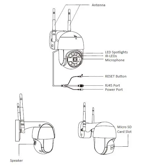ZOSI C289 Pan Tilt Zoom WiFi Camera fig2