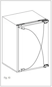 FIG 12 Reversing the fridge door