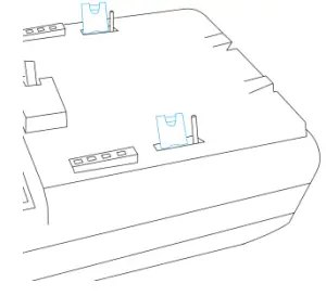Middle and bottom pin