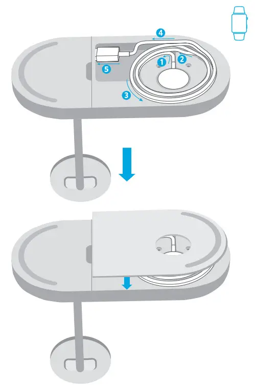 ANKER A2595 PowerWave Magnetic 3-in-1 Stand with Watch Charging Cable Holder - fig 2