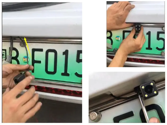 Fix the rear cam above licence plate
