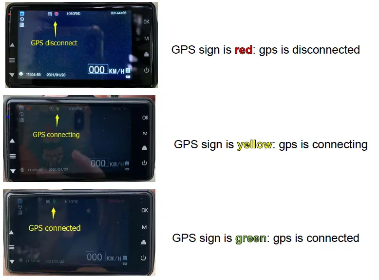 When dash cam started