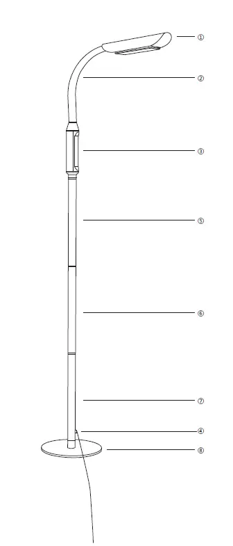 TROTRONICS TT-DL060 LED Floor Lamp fig 2