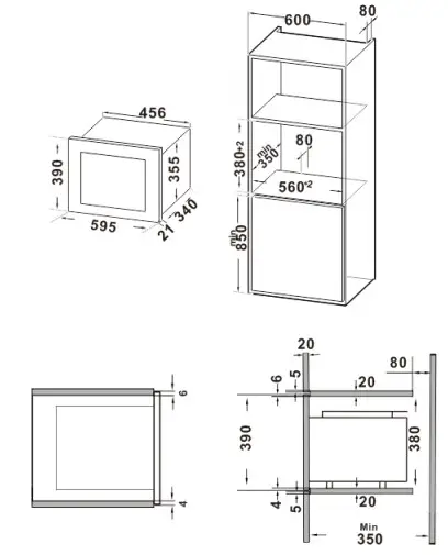 Eelctrolux EMSB20XG 60cm Ultimate Taste 500 Build-in Microwave- Installation