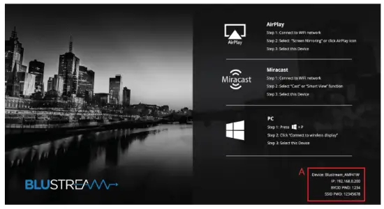 BLUSTREAM AMF41W Advanced Wireless Multi Format Presentation FIG 4