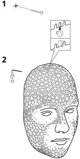 IKEA FLAMTRAD Wall Decoration Mask - fig 2