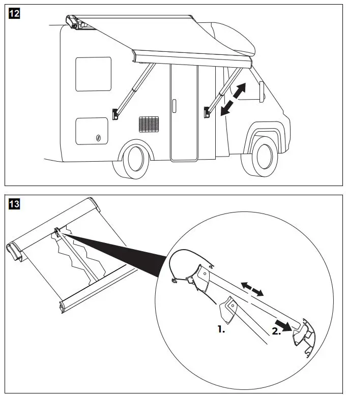 DOMETIC PR2000 Awnings PerfectRoof User Manual - Fig 12,13