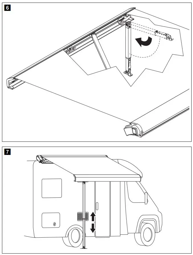DOMETIC PR2000 Awnings PerfectRoof User Manual - Fig 6,7