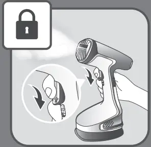 Tefal DT81XX Handheld Steam - Put the steam trigger