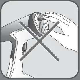 Tefal DT81XX Handheld Steam - soleplate of the