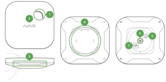 AJAX FireProtect Wireless Indoor Smoke Detector - figure 1