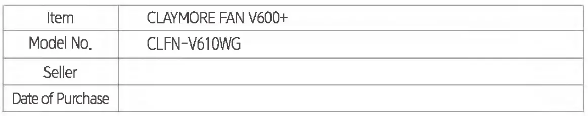 CLAYMORE CLFN-V610WG Fan V600+ 18