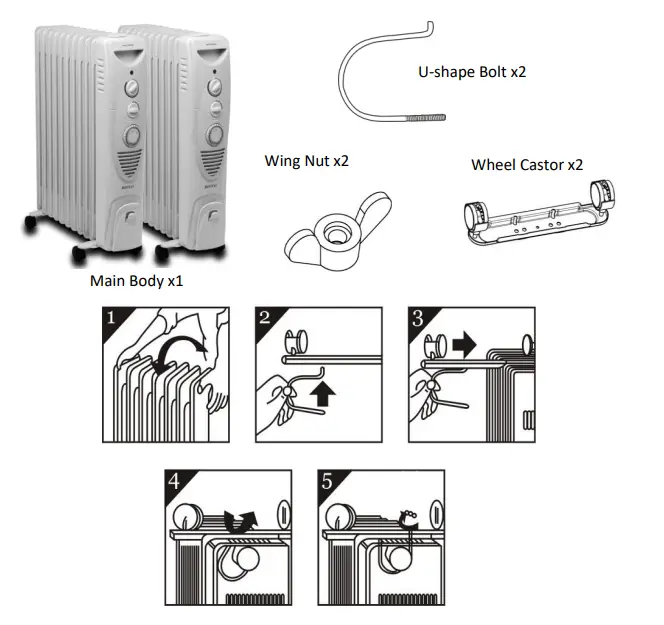 Goldair GSOC117T Oil Column Heater fig 3
