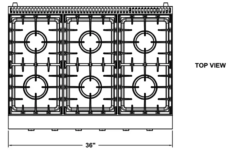 COSMO COS GRT366 36 inch Slide In Counter Gag Cooktop - REGULATE BURNER FLAME INTENSITY 2