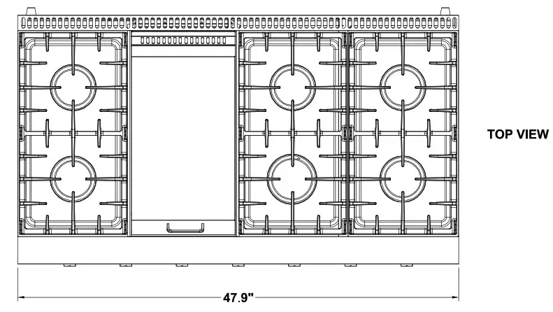 COSMO COS GRT366 36 inch Slide In Counter Gag Cooktop - REGULATE BURNER FLAME INTENSITY 4