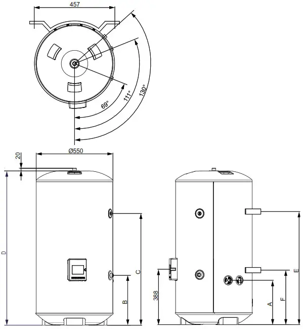 BAXI Premier Plus 100 Water Heater - Diagram 1