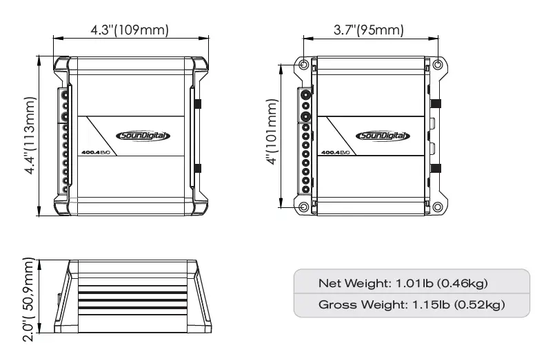 SOUNDIGITAL 400.4 EVO 4.0 Digital 4 Channel Amplifier Owner's-FIG19