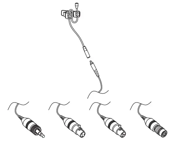 SAMSON LM10x Omnidirectional Lavalier - Using the detachable connectors
