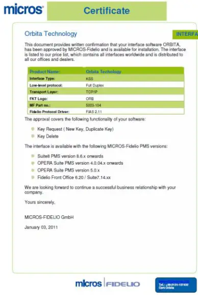 orbita E4031 Hotel Room Swipe Card Key Lock System - 8