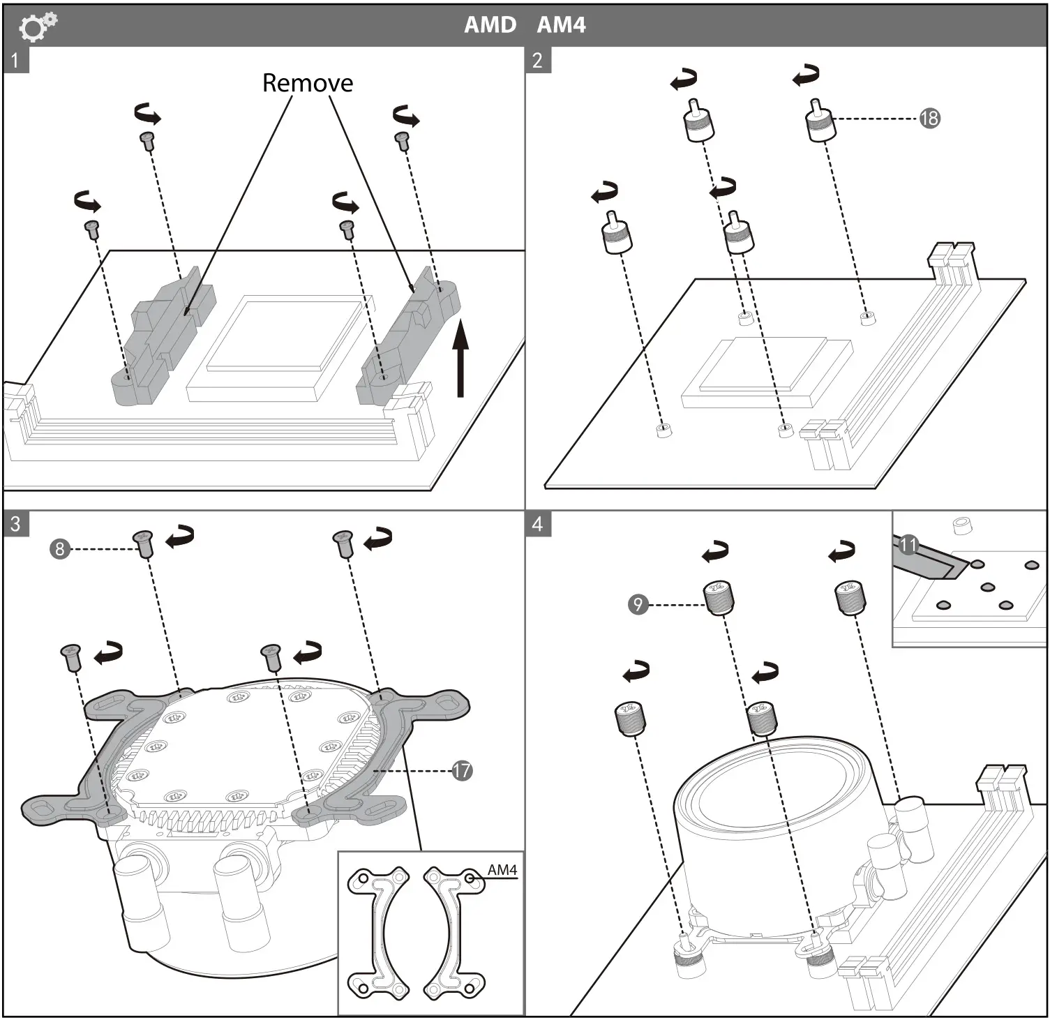 DeepCool GAMMAXX L240 A-RGB Series 240mm Liquid CPU Cooler - AMD AM4