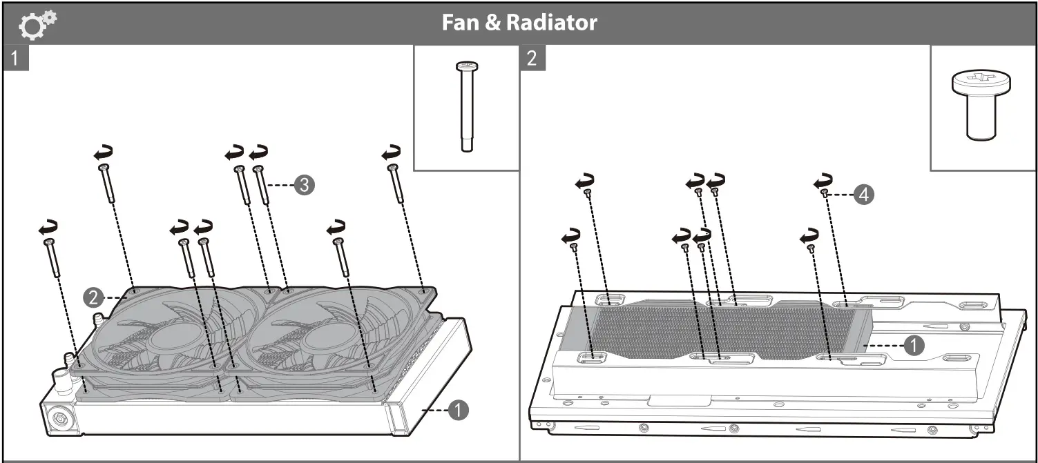 DeepCool GAMMAXX L240 A-RGB Series 240mm Liquid CPU Cooler - Fan and radiator
