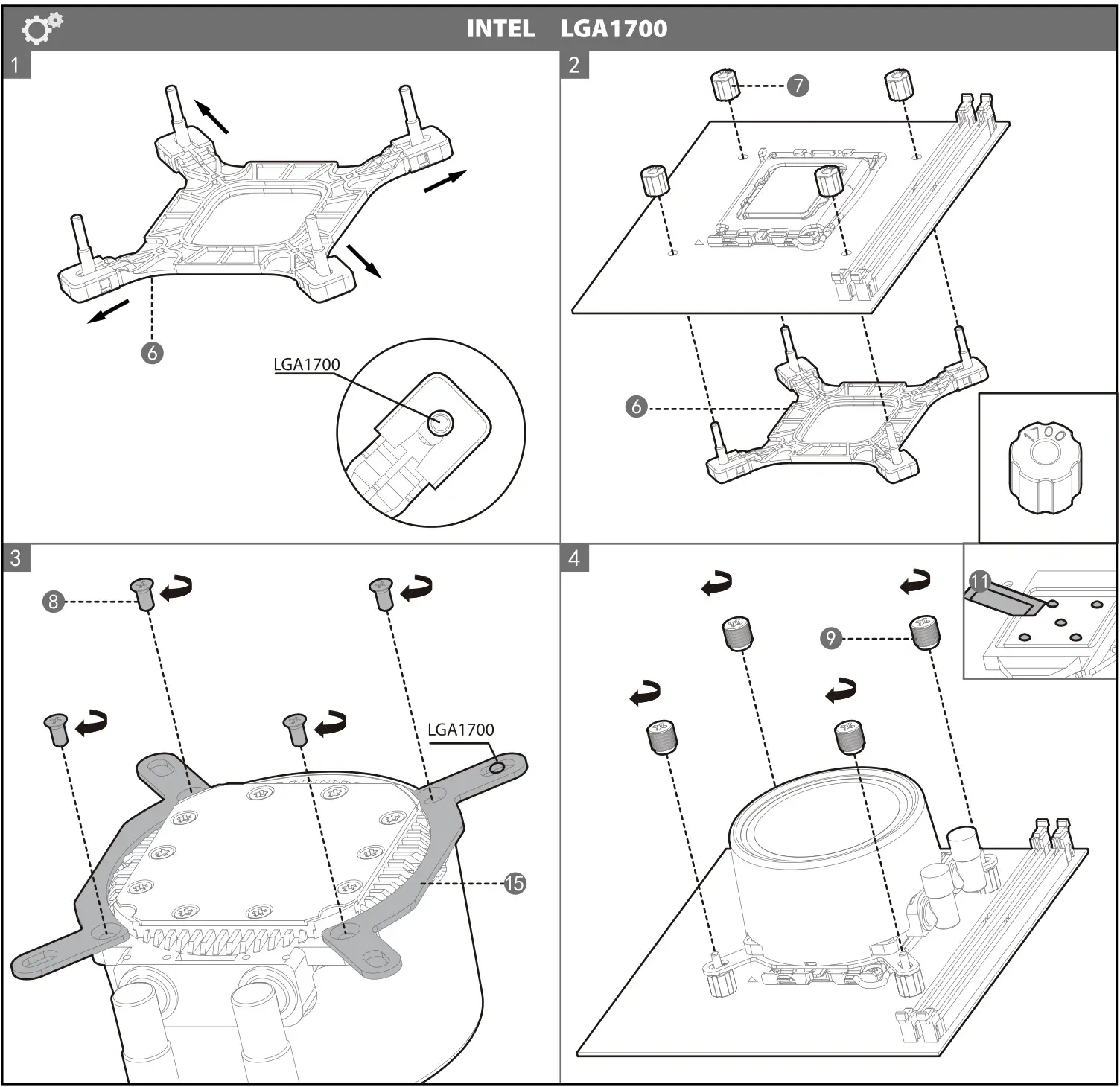 DeepCool GAMMAXX L240 A-RGB Series 240mm Liquid CPU Cooler - INTEL LGA1700