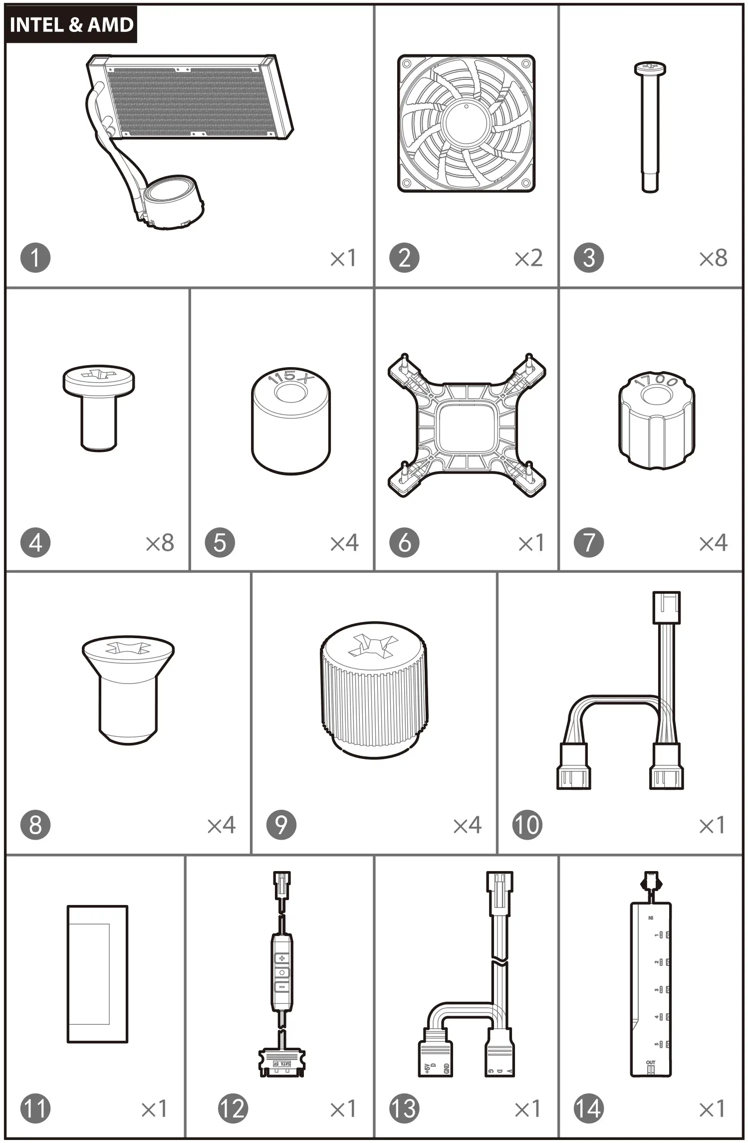 DeepCool GAMMAXX L240 A-RGB Series 240mm Liquid CPU Cooler - INTEL and AMD