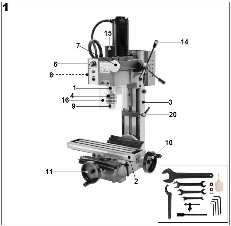 Gude-GBF-550-Mini-Drilling-and-Milling-Machine-fig1