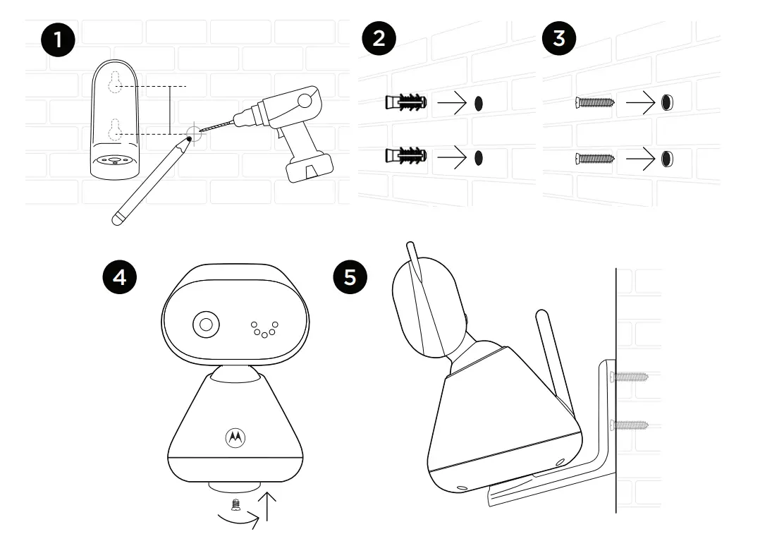 motorola PIP1500 5 Inch WiFi Video Baby Monitor-5