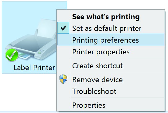 Logistics Label Printer - Printer Page