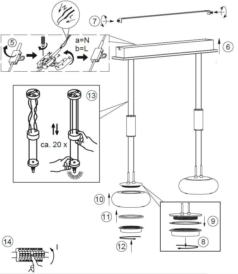 Paul Neuhaus 2076 Q-Etienne LED Pendant-4