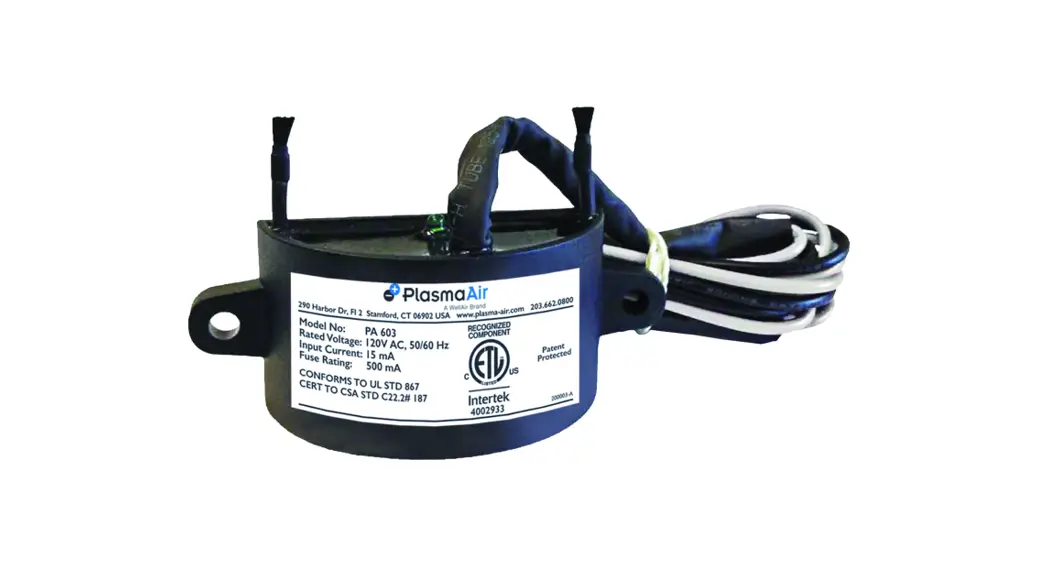 Plasmaair 113510 600 Series Plasma Pure Air Purifier Instruction Manual