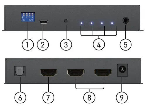 SIIG CE-H27C11-S1 1x2 4K120Hz HDMI Splitter with EDID & Audio Extractor-1
