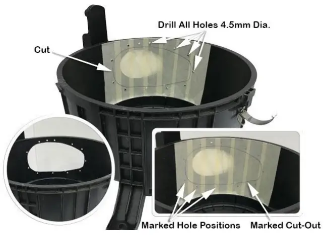 SS122HP Snorkel Safari ARMAX Toyota Hilux 2005 2015 - Remove the template - FIG 16