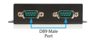 Professional USB to Serial Adapter Hub - DB9 Male