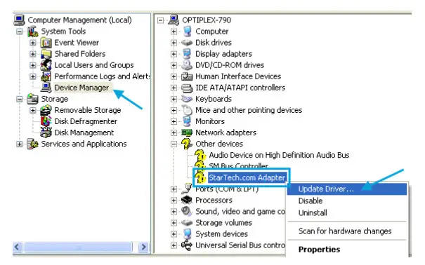 StarTech Professional USB to Serial Adapter - Expand the Other Devices section 1