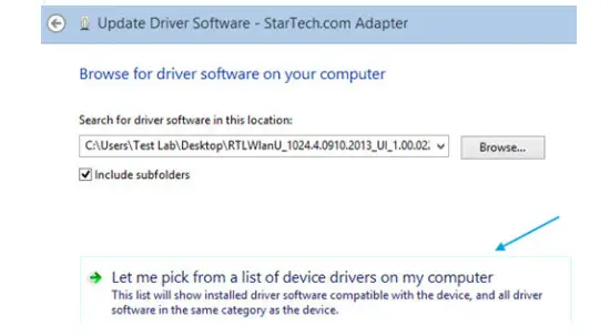StarTech Professional USB to Serial Adapter - search for driver software Window 2