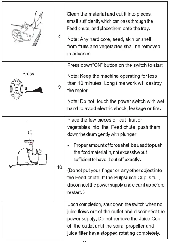 amzchef ZM1501 Slow Juicer fig 22